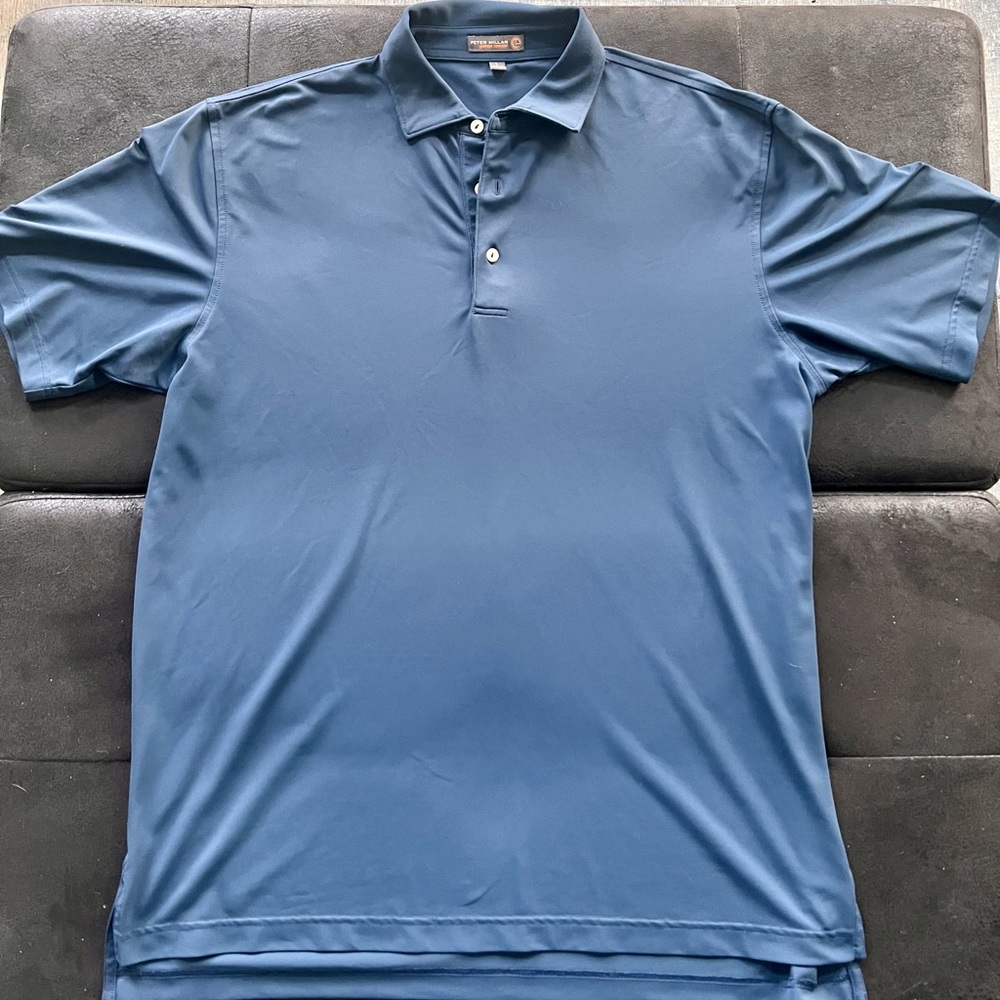 Peter Millar Solid Stretch Mesh Polo- Crown Sport - image 1